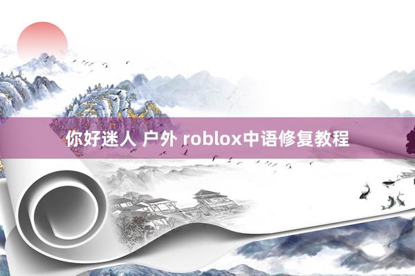 你好迷人 户外 roblox中语修复教程