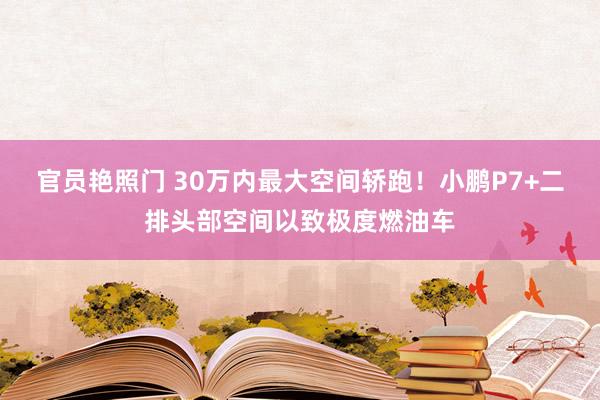 官员艳照门 30万内最大空间轿跑！小鹏P7+二排头部空间以致极度燃油车