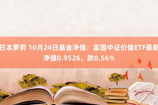 日本萝莉 10月24日基金净值：富国中证价值ETF最新净值0.9526，跌0.56%