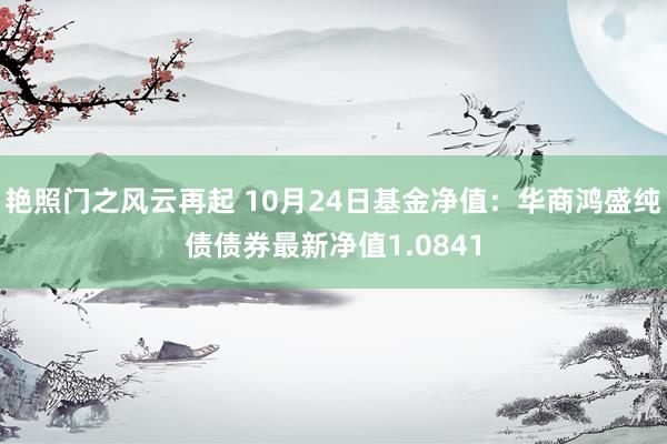 艳照门之风云再起 10月24日基金净值：华商鸿盛纯债债券最新净值1.0841