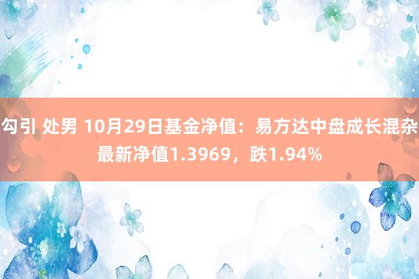 勾引 处男 10月29日基金净值：易方达中盘成长混杂最新净值1.3969，跌1.94%