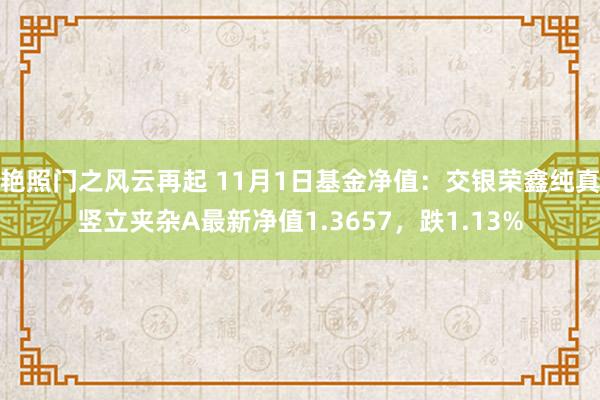 艳照门之风云再起 11月1日基金净值：交银荣鑫纯真竖立夹杂A最新净值1.3657，跌1.13%