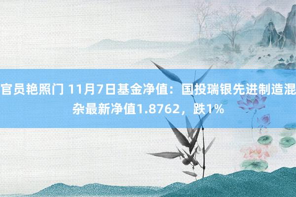 官员艳照门 11月7日基金净值：国投瑞银先进制造混杂最新净值1.8762，跌1%