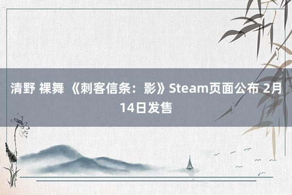 清野 裸舞 《刺客信条：影》Steam页面公布 2月14日发售