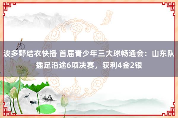 波多野结衣快播 首届青少年三大球畅通会：山东队插足沿途6项决赛，获利4金2银