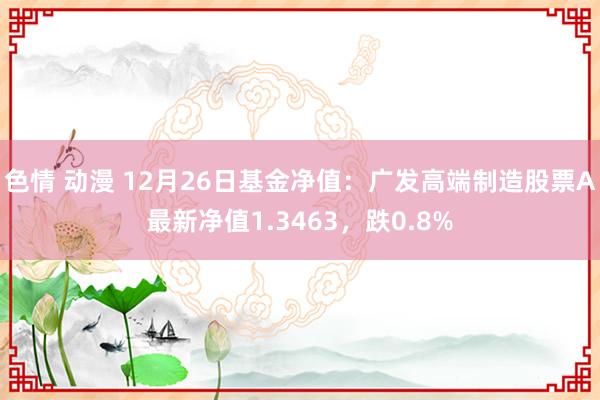 色情 动漫 12月26日基金净值：广发高端制造股票A最新净值1.3463，跌0.8%