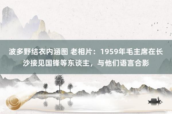 波多野结衣内涵图 老相片：1959年毛主席在长沙接见国锋等东谈主，与他们语言合影