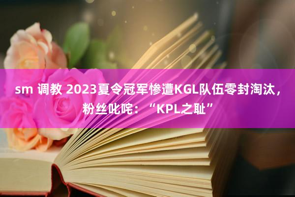 sm 调教 2023夏令冠军惨遭KGL队伍零封淘汰，粉丝叱咤：“KPL之耻”