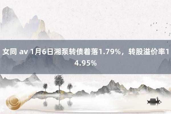 女同 av 1月6日湘泵转债着落1.79%，转股溢价率14.95%