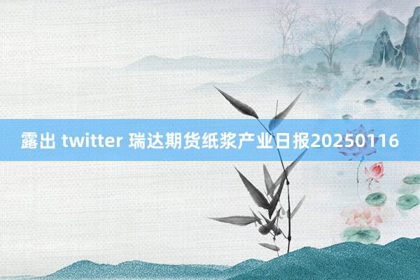 露出 twitter 瑞达期货纸浆产业日报20250116